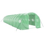 vidaXL Seră cu cadru din oțel, verde, 36 m², 12x3x2 m vidaXL Seră cu cadru din oțel, verde, 36 m², 12x3x2 m