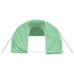 vidaXL Seră cu cadru din oțel, verde, 36 m², 12x3x2 m vidaXL Seră cu cadru din oțel, verde, 36 m², 12x3x2 m