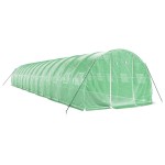 vidaXL Seră cu cadru din oțel, verde, 42 m², 14x3x2 m vidaXL Seră cu cadru din oțel, verde, 42 m², 14x3x2 m