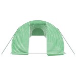 vidaXL Seră cu cadru din oțel, verde, 48 m², 16x3x2 m vidaXL Seră cu cadru din oțel, verde, 48 m², 16x3x2 m