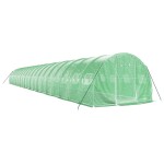 vidaXL Seră cu cadru din oțel, verde, 60 m², 20x3x2 m