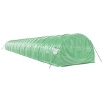 vidaXL Seră cu cadru din oțel, verde, 66 m², 22x3x2 m vidaXL Seră cu cadru din oțel, verde, 66 m², 22x3x2 m
