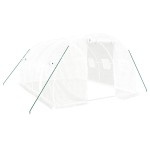 vidaXL Seră cu cadru din oțel, alb, 12 m², 4x3x2 m vidaXL Seră cu cadru din oțel, alb, 12 m², 4x3x2 m
