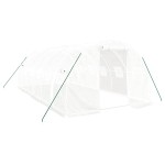 vidaXL Seră cu cadru din oțel, alb, 18 m², 6x3x2 m vidaXL Seră cu cadru din oțel, alb, 18 m², 6x3x2 m