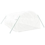 vidaXL Seră cu cadru din oțel, alb, 18 m², 6x3x2 m vidaXL Seră cu cadru din oțel, alb, 18 m², 6x3x2 m