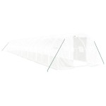 vidaXL Seră cu cadru din oțel, alb, 54 m², 18x3x2 m