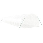 vidaXL Seră cu cadru din oțel, alb, 54 m², 18x3x2 m