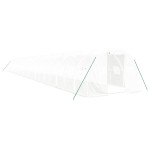 vidaXL Seră cu cadru din oțel, alb, 66 m², 22x3x2 m vidaXL Seră cu cadru din oțel, alb, 66 m², 22x3x2 m