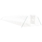 vidaXL Seră cu cadru din oțel, alb, 72 m², 24x3x2 m