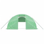 vidaXL Seră cu cadru din oțel, verde, 48 m², 12x4x2 m vidaXL Seră cu cadru din oțel, verde, 48 m², 12x4x2 m