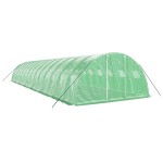 vidaXL Seră cu cadru din oțel, verde, 56 m², 14x4x2 m