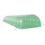 vidaXL Seră cu cadru din oțel, verde, 56 m², 14x4x2 m