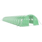vidaXL Seră cu cadru din oțel, verde, 80 m², 20x4x2 m vidaXL Seră cu cadru din oțel, verde, 80 m², 20x4x2 m