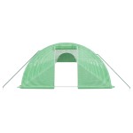 vidaXL Seră cu cadru din oțel, verde, 96 m², 24x4x2 m vidaXL Seră cu cadru din oțel, verde, 96 m², 24x4x2 m