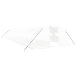 vidaXL Seră cu cadru din oțel, alb, 56 m², 14x4x2 m vidaXL Seră cu cadru din oțel, alb, 56 m², 14x4x2 m