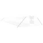 vidaXL Seră cu cadru din oțel, alb, 80 m², 20x4x2 m