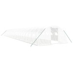 vidaXL Seră cu cadru din oțel, alb, 88 m², 22x4x2 m vidaXL Seră cu cadru din oțel, alb, 88 m², 22x4x2 m