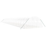 vidaXL Seră cu cadru din oțel, alb, 96 m², 24x4x2 m vidaXL Seră cu cadru din oțel, alb, 96 m², 24x4x2 m
