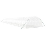 vidaXL Seră cu cadru din oțel, alb, 96 m², 24x4x2 m vidaXL Seră cu cadru din oțel, alb, 96 m², 24x4x2 m