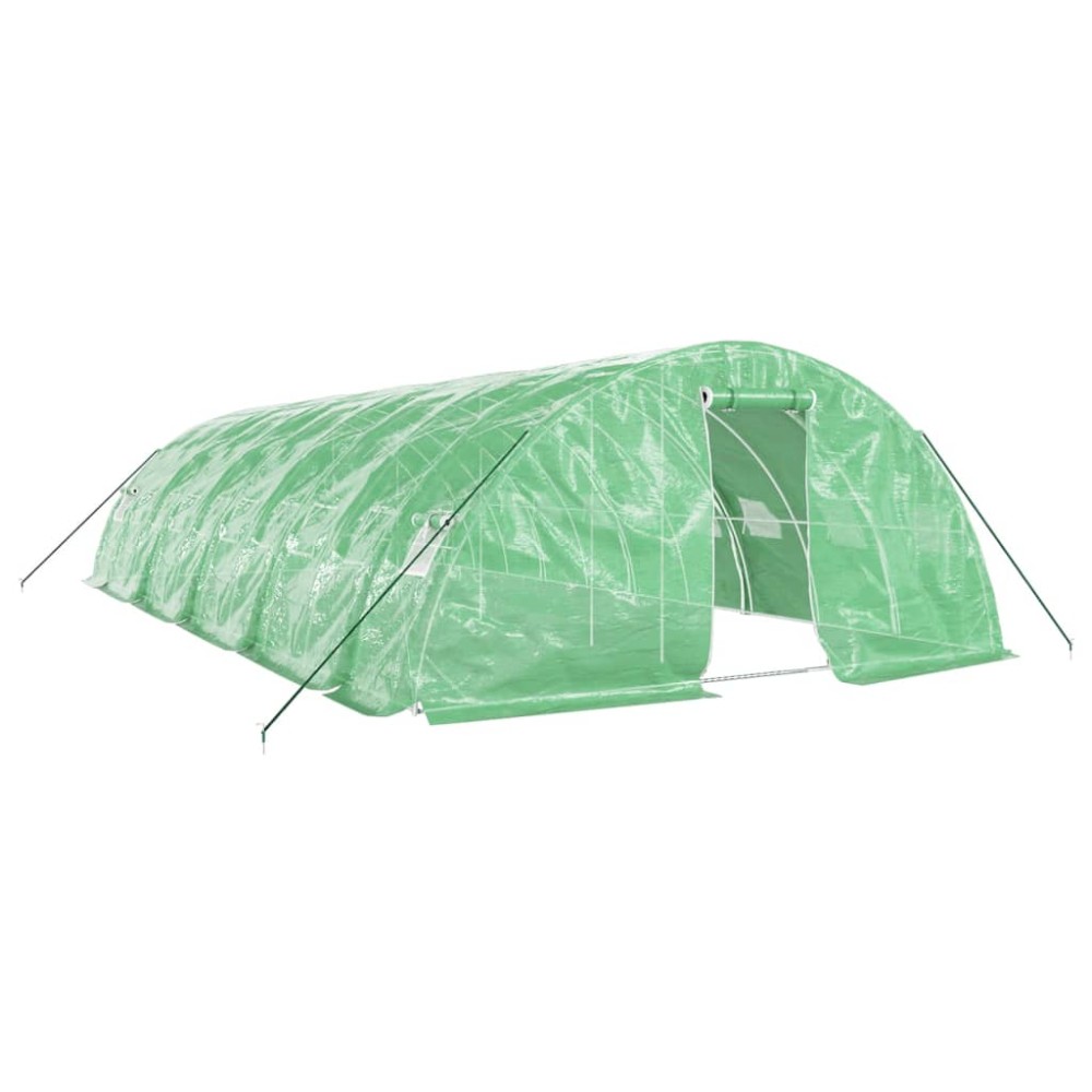 vidaXL Seră cu cadru din oțel, verde, 50 m², 10x5x2,3 m
