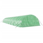 vidaXL Seră cu cadru din oțel, verde, 90 m², 18x5x2,3 m