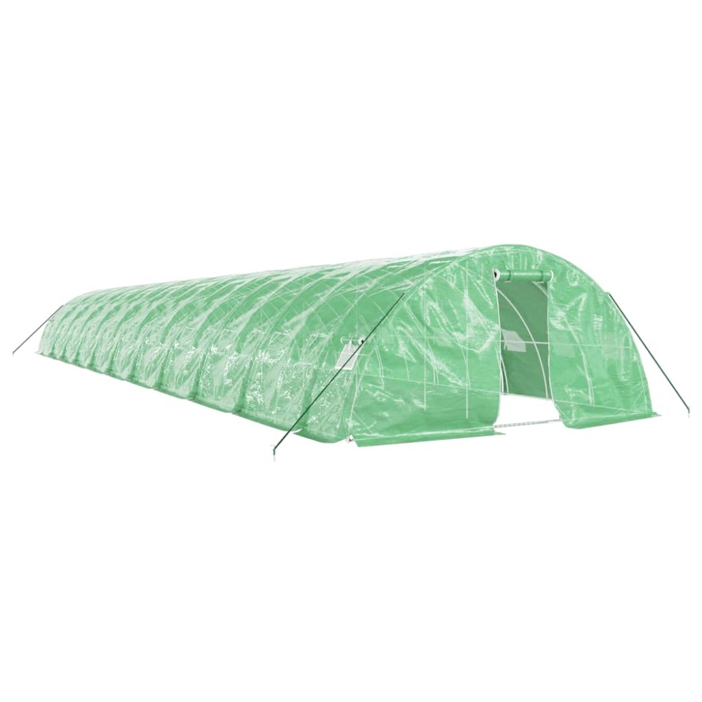 vidaXL Seră cu cadru din oțel, verde, 110 m², 22x5x2,3 m