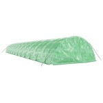 vidaXL Seră cu cadru din oțel, verde, 120 m², 24x5x2,3 m vidaXL Seră cu cadru din oțel, verde, 120 m², 24x5x2,3 m