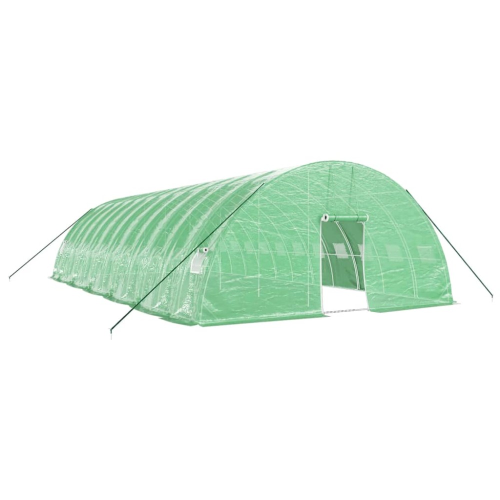 vidaXL Seră cu cadru din oțel, verde, 72 m², 12x6x2,85 m
