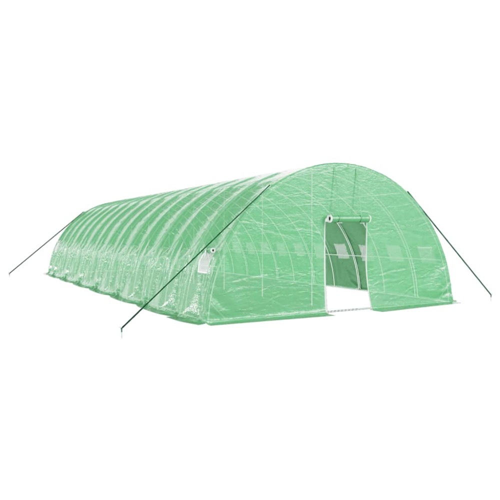 vidaXL Seră cu cadru din oțel, verde, 84 m², 14x6x2,85 m