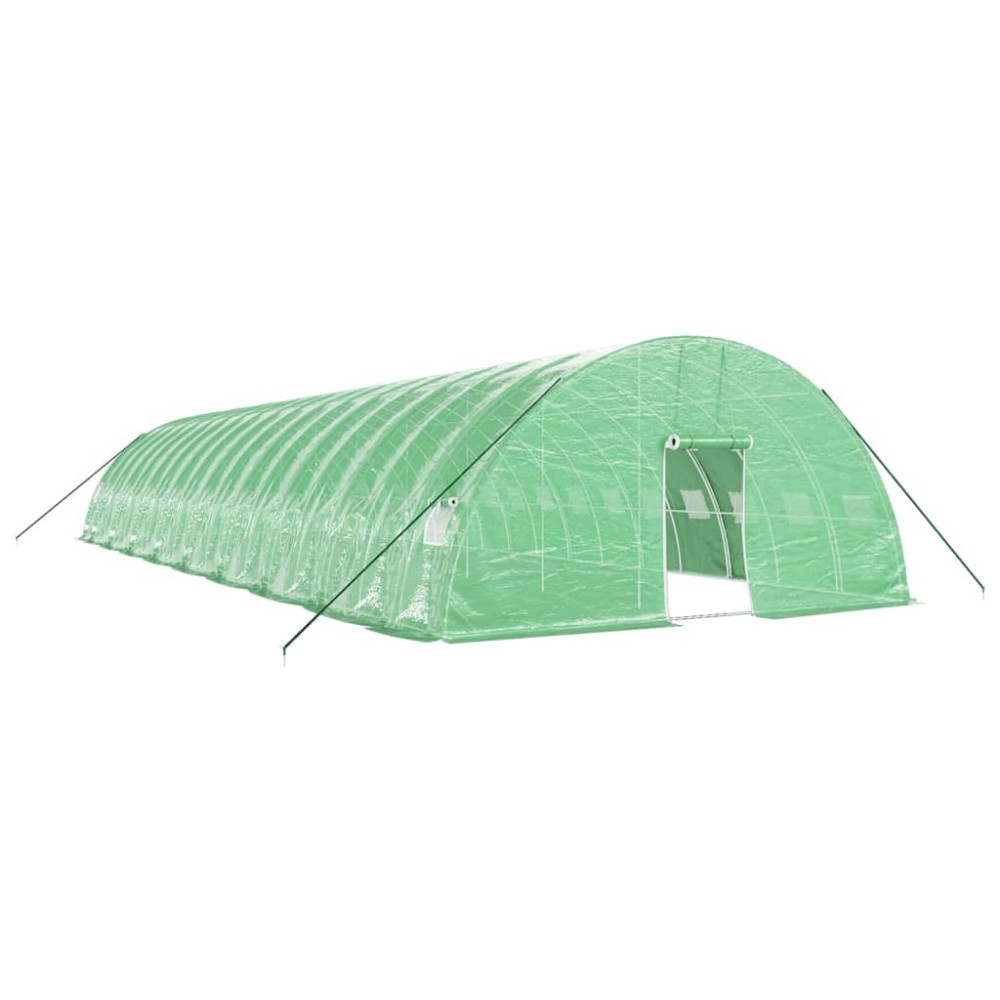 vidaXL Seră cu cadru din oțel, verde, 108 m², 18x6x2,85 m