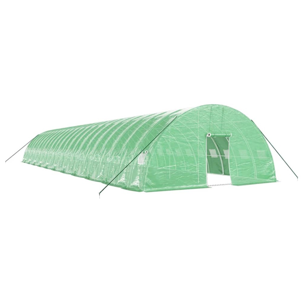 vidaXL Seră cu cadru din oțel, verde, 132 m², 22x6x2,85 m