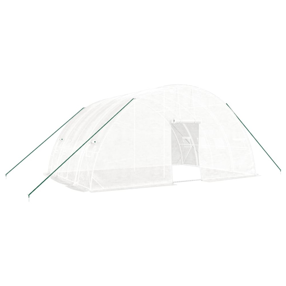 vidaXL Seră cu cadru din oțel, alb, 24 m², 6x4x2,85 m