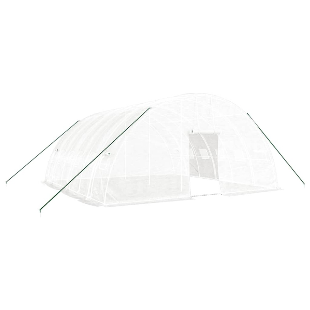 vidaXL Seră cu cadru din oțel, alb, 36 m², 6x6x2,85 m