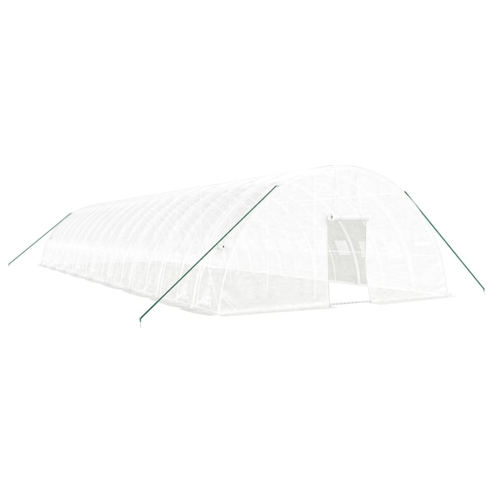 vidaXL Seră cu cadru din oțel, alb, 108 m², 18x6x2,85 m