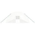 vidaXL Seră cu cadru din oțel, alb, 108 m², 18x6x2,85 m vidaXL Seră cu cadru din oțel, alb, 108 m², 18x6x2,85 m