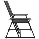 vidaXL Bancă de grădină cu 2 locuri, negru, 165 cm, oțel vidaXL Bancă de grădină cu 2 locuri, negru, 165 cm, oțel