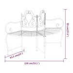 vidaXL Bancă circulară de copac, negru, 150 cm, oțel vidaXL Bancă circulară de copac, negru, 150 cm, oțel