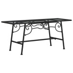 vidaXL Bancă de copac, negru, 110 cm, oțel