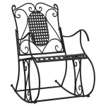 vidaXL Bancă balansoar, negru, 84 cm, oțel vidaXL Bancă balansoar, negru, 84 cm, oțel