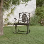 vidaXL Bancă balansoar, negru, 84 cm, oțel vidaXL Bancă balansoar, negru, 84 cm, oțel