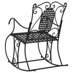 vidaXL Bancă balansoar, negru, 84 cm, oțel vidaXL Bancă balansoar, negru, 84 cm, oțel