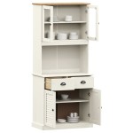 vidaXL Dulap înalt VIGO, alb, 78x40x175 cm, lemn masiv de pin
