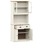 vidaXL Dulap înalt VIGO, alb, 78x40x175 cm, lemn masiv de pin