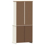 vidaXL Dulap înalt VIGO, alb, 78x40x175 cm, lemn masiv de pin