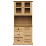 vidaXL Dulap înalt VIGO, 78x40x175 cm, lemn masiv de pin vidaXL Dulap înalt VIGO, 78x40x175 cm, lemn masiv de pin