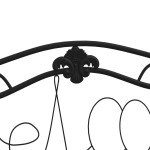 vidaXL Bancă de grădină cu 2 locuri, negru, 104 cm, oțel vidaXL Bancă de grădină cu 2 locuri, negru, 104 cm, oțel