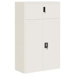 vidaXL Fișet, alb, 90x40x145 cm, oțel vidaXL Fișet, alb, 90x40x145 cm, oțel