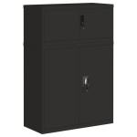 vidaXL Fișet, negru, 90x40x130 cm, oțel vidaXL Fișet, negru, 90x40x130 cm, oțel