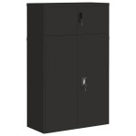 vidaXL Fișet, negru, 90x40x145 cm, oțel vidaXL Fișet, negru, 90x40x145 cm, oțel