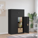 vidaXL Fișet, negru, 90x40x145 cm, oțel vidaXL Fișet, negru, 90x40x145 cm, oțel